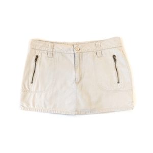 Early 2000s Beige/Khaki Cargo Grunge/Y2K Low Rise Mini Skort
